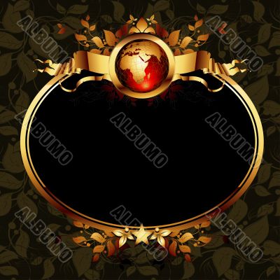 world with ornate frame