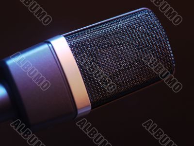 Microphone with dark background