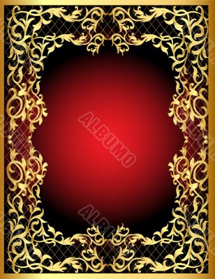 vegetable winding gold  pattern frame