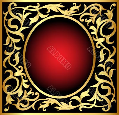 winding gold  pattern frame