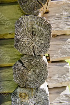 Wood house timber set