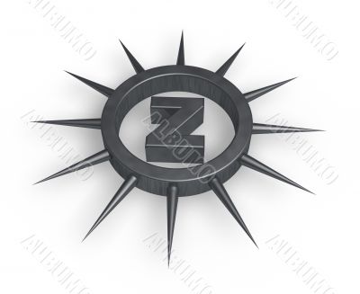 spiky letter z spiky letter z
