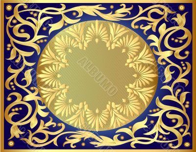 illustration background with gold