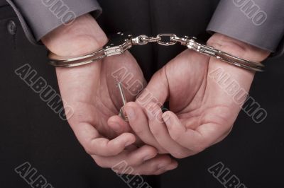 Arrested in handcuffs