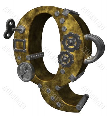 steampunk letter q steampunk letter q