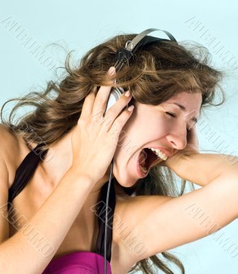 Woman Listening to Music