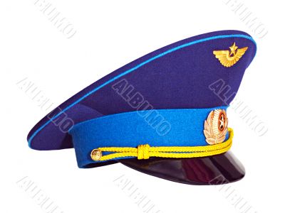 Russian military pilot`s cap