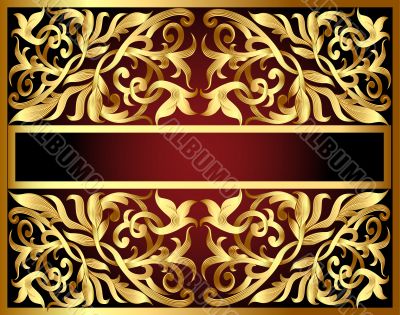  background with gold pattern and revenge for text