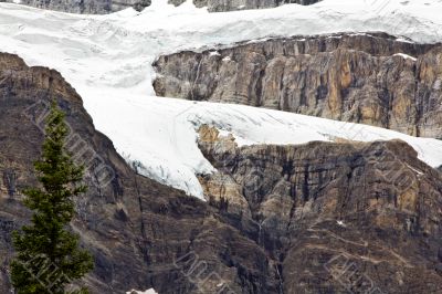 Ice formations on Canadian Rocky mountains
