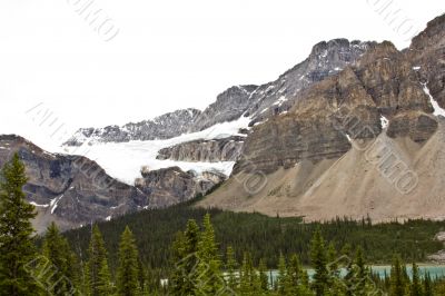 Ice formations on Canadian Rocky mountains