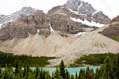 Ice formations on Canadian Rocky mountains