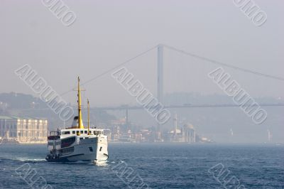 Passenger ferry in Bosporus Strait, Istanbul