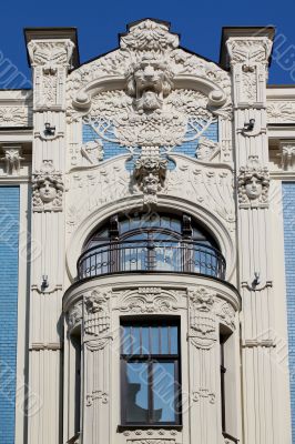Detail of Art Nouveau or Jugenstil building