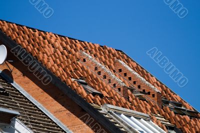 Roof repair or construction work