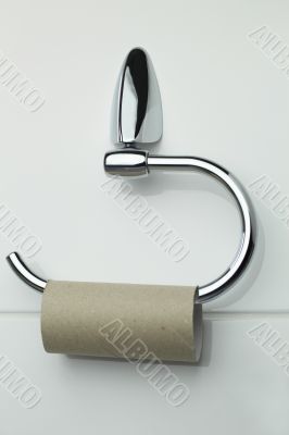 Toilet Roll Holder with empty Roll