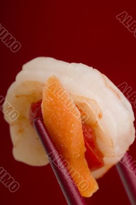 Shrimp in Chopsticks