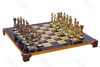 cast iron lacquered chess board