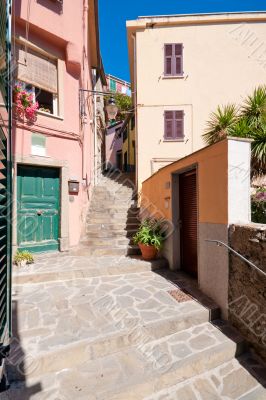 Narrow street in the town