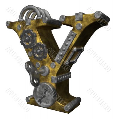 steampunk letter y steampunk letter y