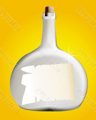 bottle with a letter 