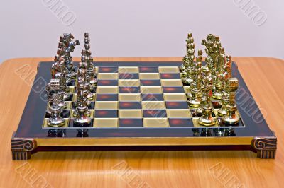 cast iron lacquered chess board