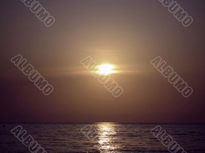 Sunset over the sea