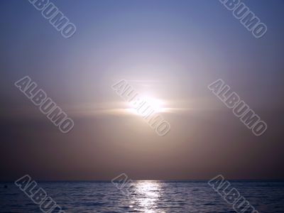 Sunset over the sea