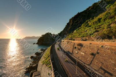 Railway station at the sea