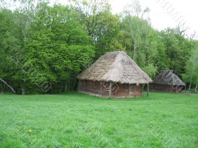 Rural landscape with country house