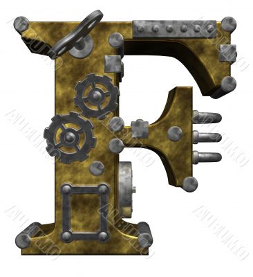 steampunk letter f steampunk letter f