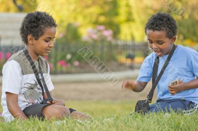 kids playing cards