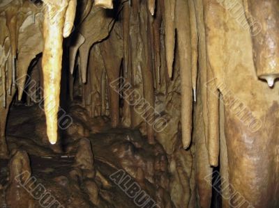 Inside the cave. Caucasus mountains