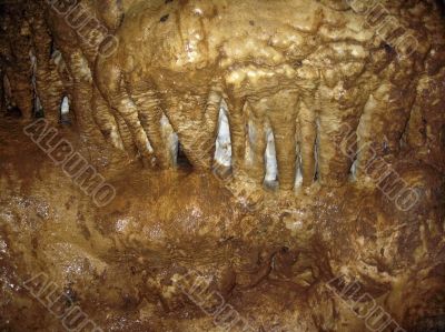 Inside the cave. Caucasus mountains