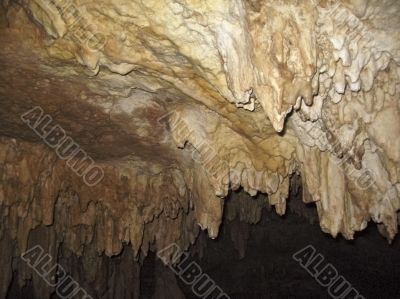 Inside the cave. Caucasus mountains