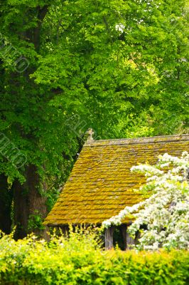 Old chapel in spring wales