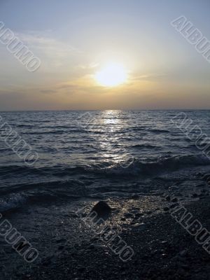Sunset over the sea