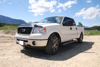 White Pick-up Truck