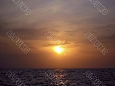 Sunset over the sea