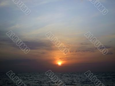 Sunset over the sea