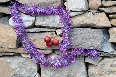 Christmas Decorations on Masonry Construction