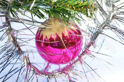 Red christmas tree toy.