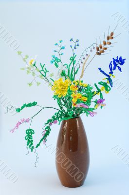 Bouquet of bead flowers