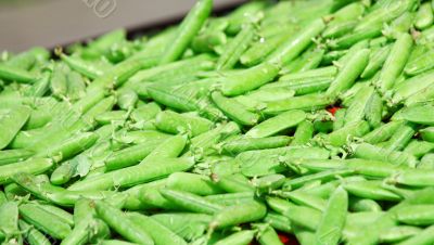 Green pea in market