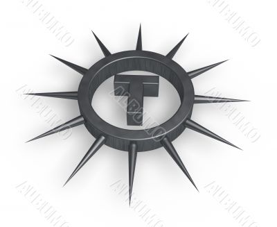 spiky letter t spiky letter t