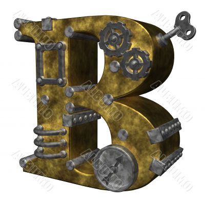 steampunk letter b steampunk letter b