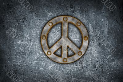 rusty peace symbol