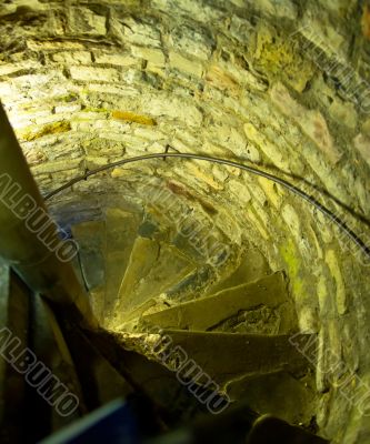 Spiral stair in the medieval castle