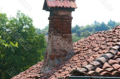 The ancient house, chimney