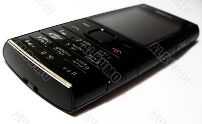 Black mobile phone isolated Black mobile phone isolated