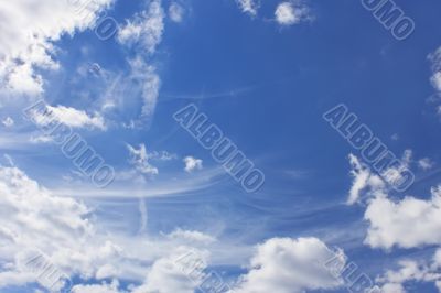 Clouds around blue sky